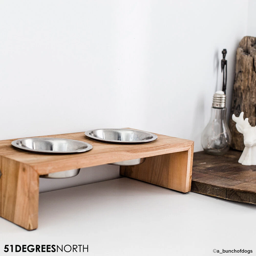 51 Degrees North Voerbak Teak High 4 51 Degrees North Voerbak Teak High - Afbeelding 4