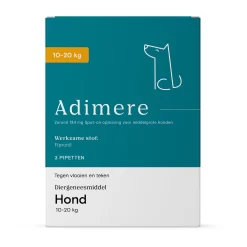 Adimere Vlooien En Teken - Hond -HondenTopDeals adimere tegen vlooien en teken hond 10 20 kg 3 pipetten 135115 2000 none 1