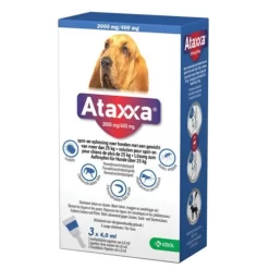 Ataxxa -HondenTopDeals ataxxa 2000mg400mg spot on 25kg 3 pipetten 133671 0500 none