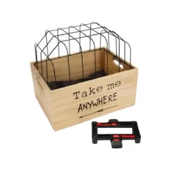 Beeztees Houten Fietsmand Journey + Kap -HondenTopDeals beeztees houten fietsmand journey kap 174289 0500 none