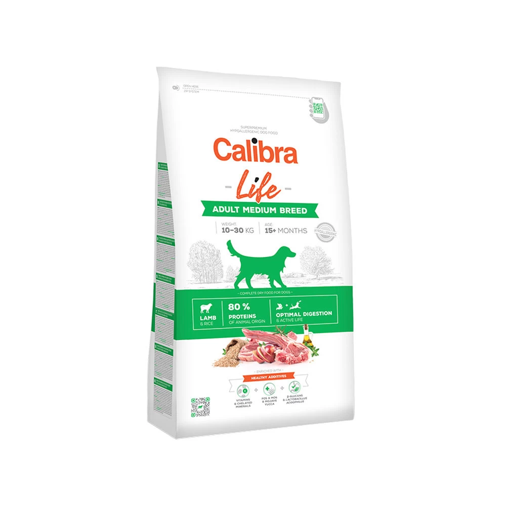 Calibra Dog Life Adult Medium Breed - Lam 2 Calibra Dog Life Adult Medium Breed - Lam - Afbeelding 2