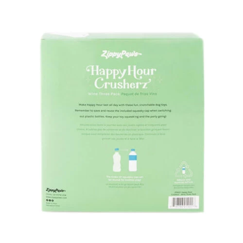 ZippyPaws Happy Hour Crusherz Wine Three Pack 3 ZippyPaws Happy Hour Crusherz Wine Three Pack - Afbeelding 3