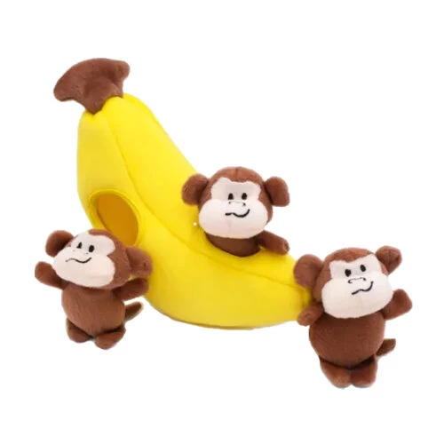 ZippyPaws Zippy Burrow Monkey 'n Banana 2 ZippyPaws Zippy Burrow Monkey 'n Banana - Afbeelding 2